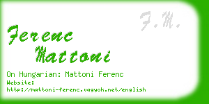 ferenc mattoni business card